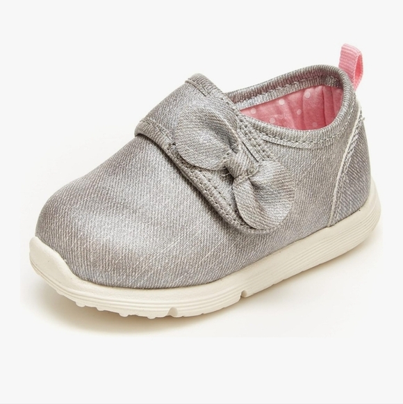 Carter's Other - Silver Kids Slip-On Shoes with Bow